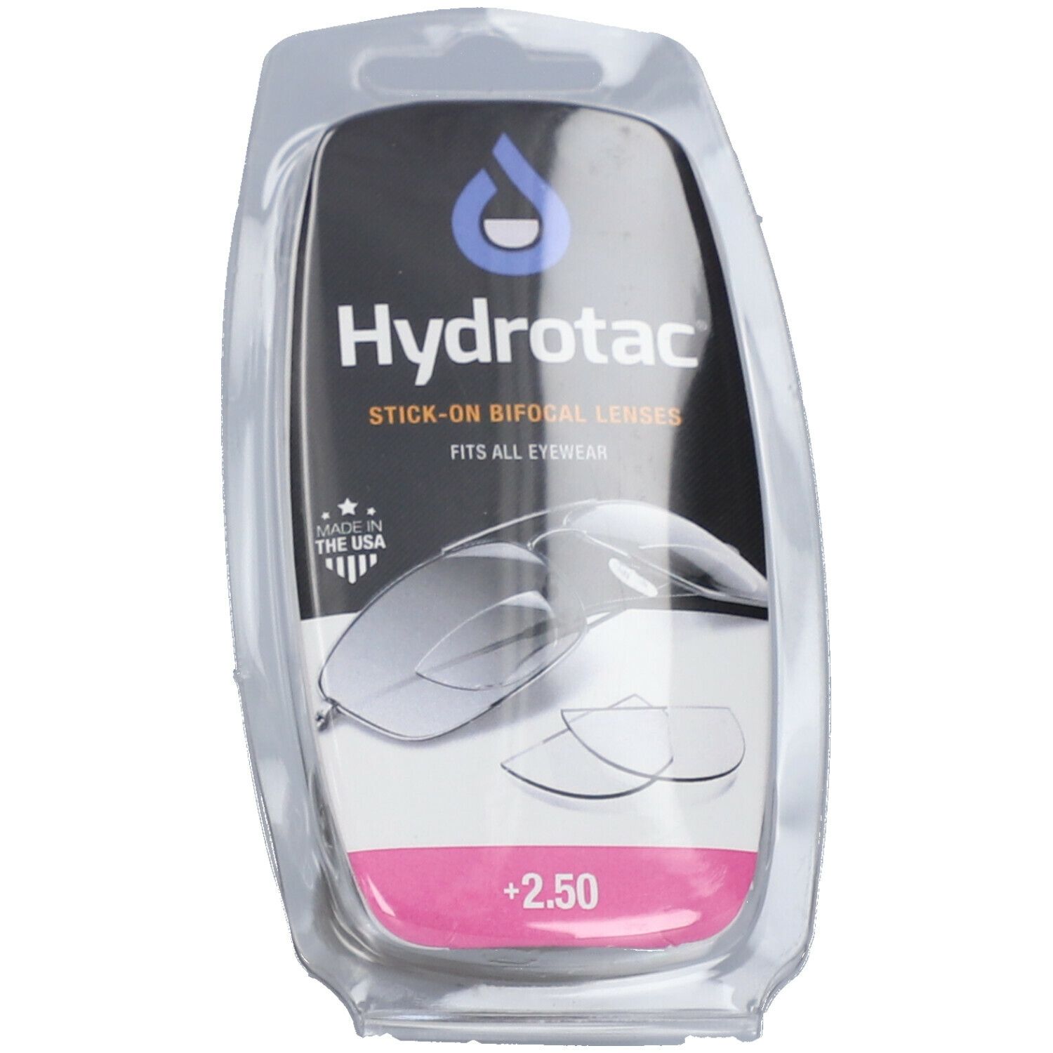 Hydrotac Stick-On Bifocal Lentille +2.50