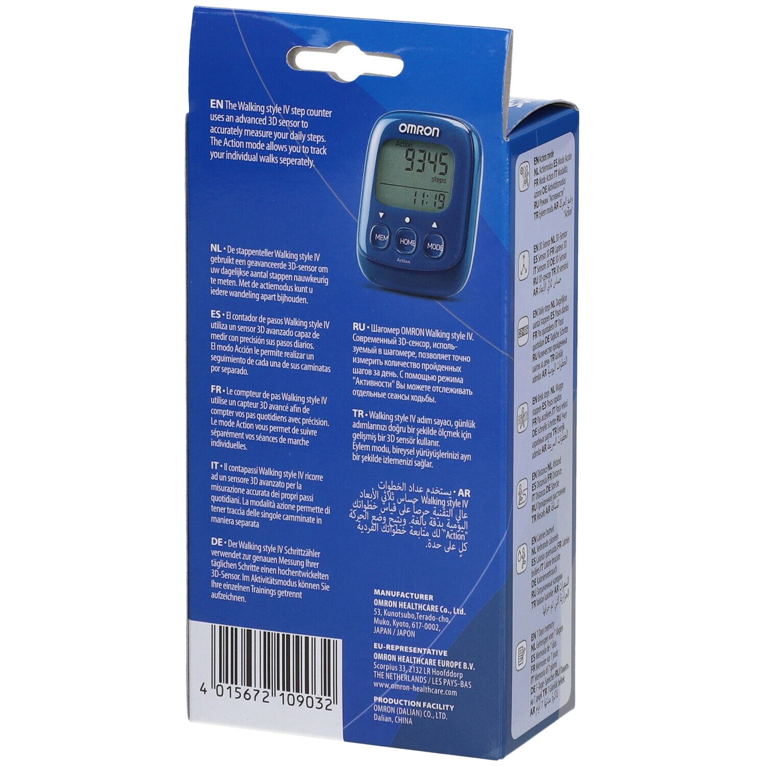 Omron Stappenteller Walk Style Iv Blauw