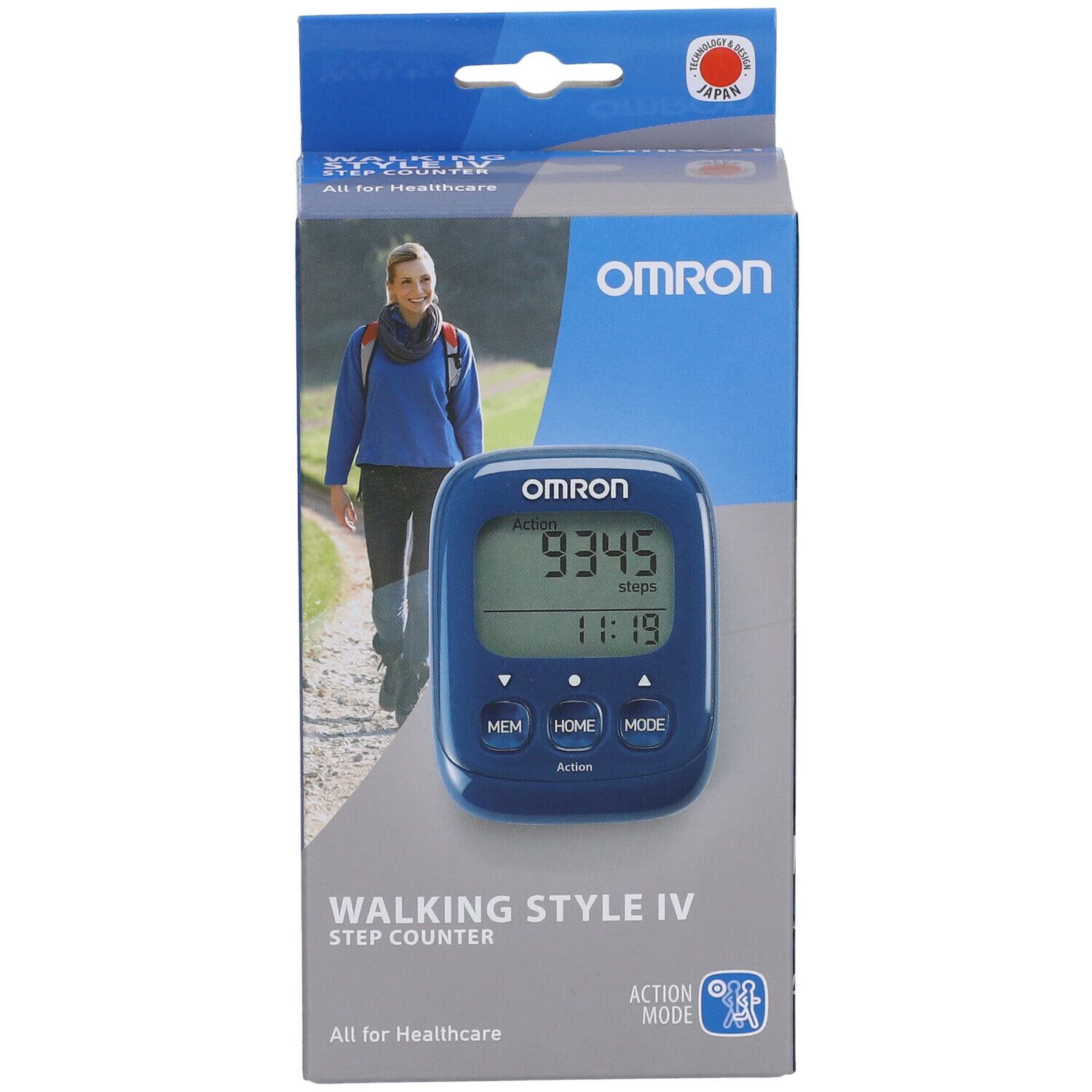Omron Stappenteller Walk Style Iv Blauw