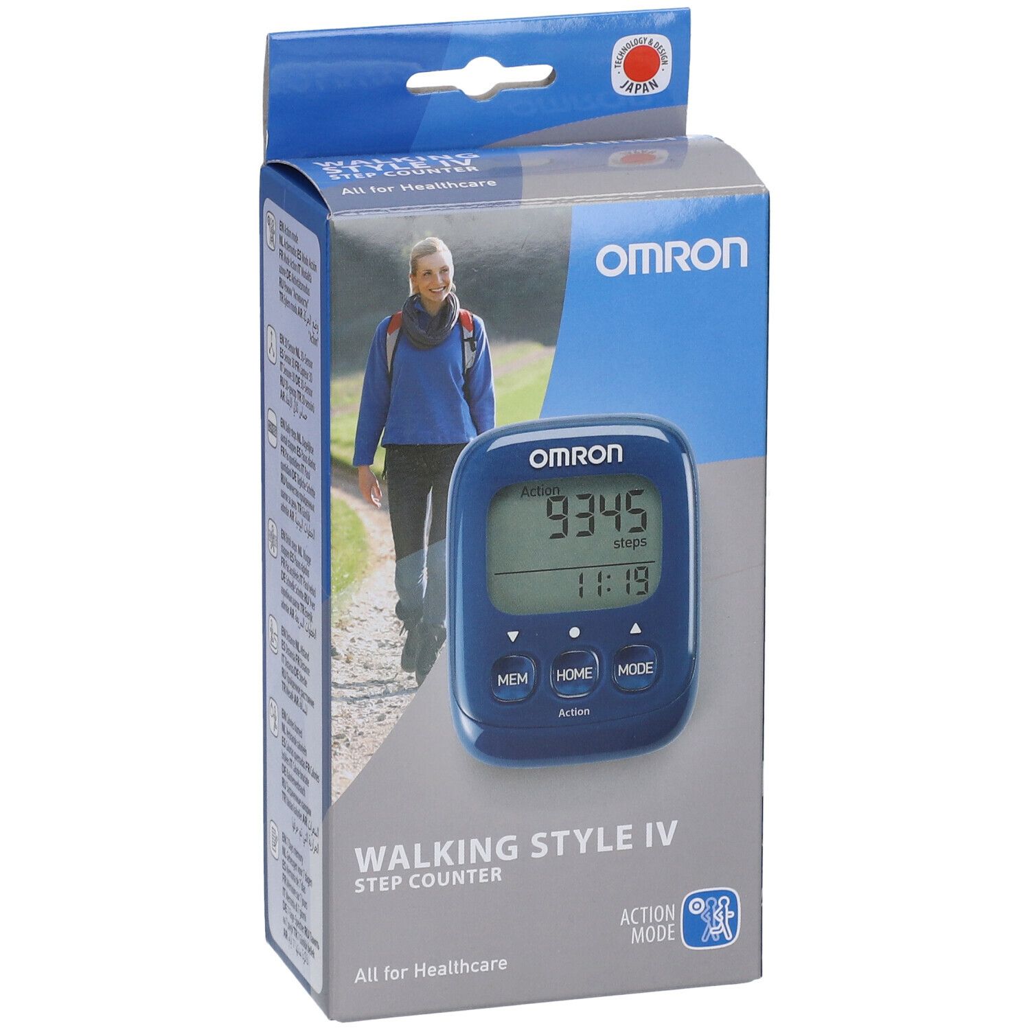 Omron Stappenteller Walk Style Iv Blauw