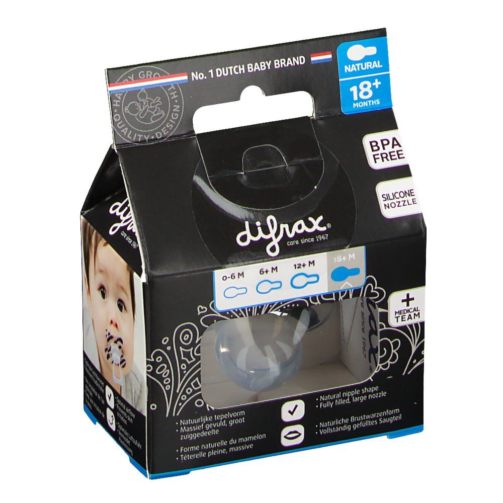 Difrax Tétine Natural Edition Spéciale +18m