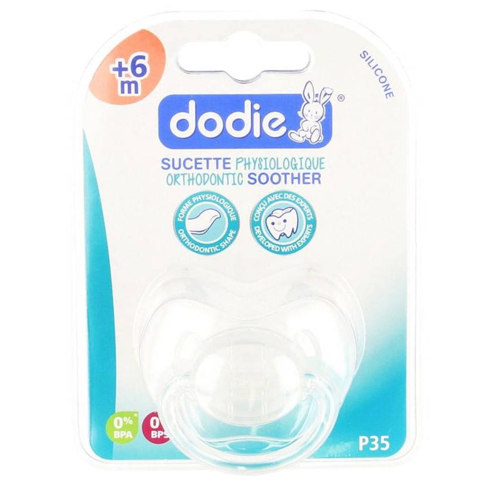 Dodie® Fysiologisch Siliconen Fopspeen voor Overdadag vanaf 6 Maanden