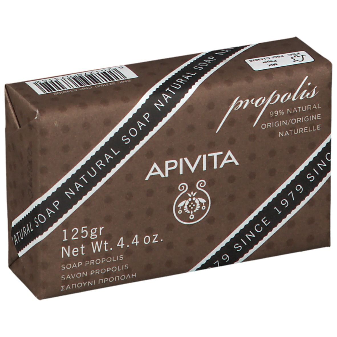 Apivita zeep met propolis, 125g. Natuurlijk product.