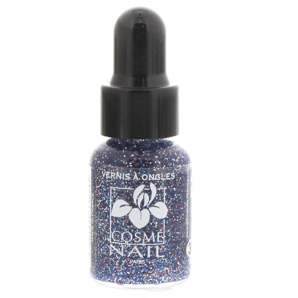 Lisandra Cosménail Vernis à Ongles 304 Argent Multicol Pailletes