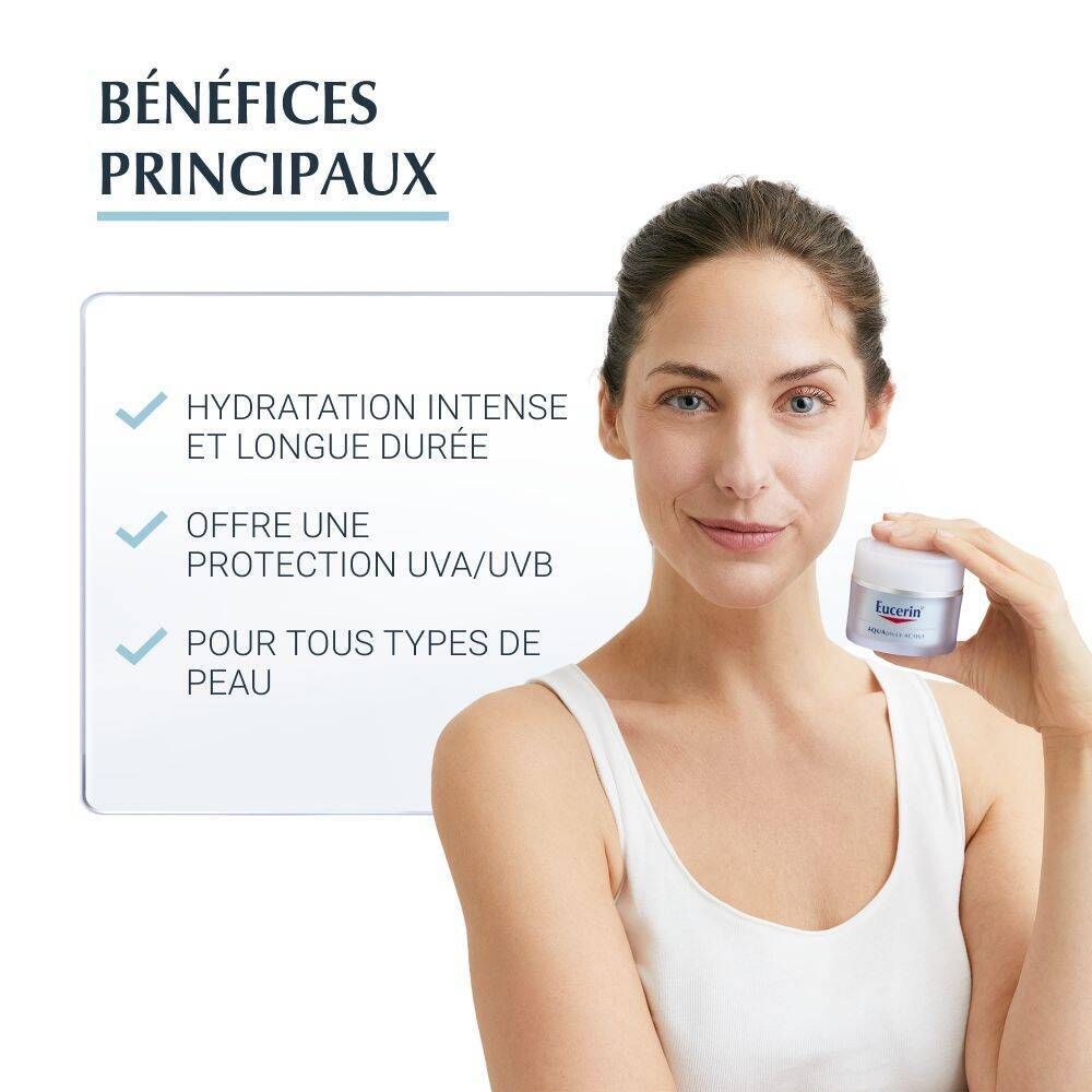 Eucerin AQUAporin ACTIVE Crème Hydratation Intense Longue Durée SPF25 Tous Types de Peau