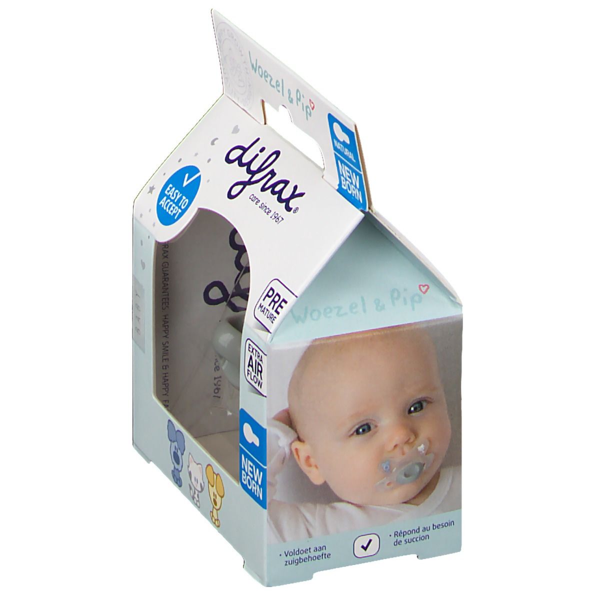Difrax Sucette Natural Woezel & Pip Newborn