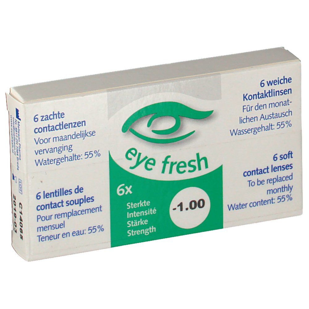 Eye Fresh Lentilles Mensuelles Souples 6-pack  -1,00