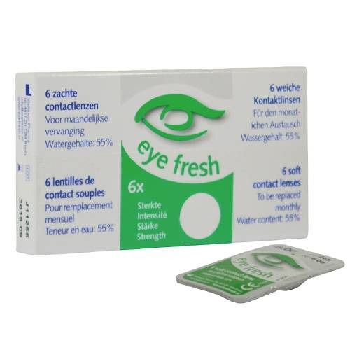 Eye Fresh Lentilles Mensuelles Souples 6-pack  -1,25