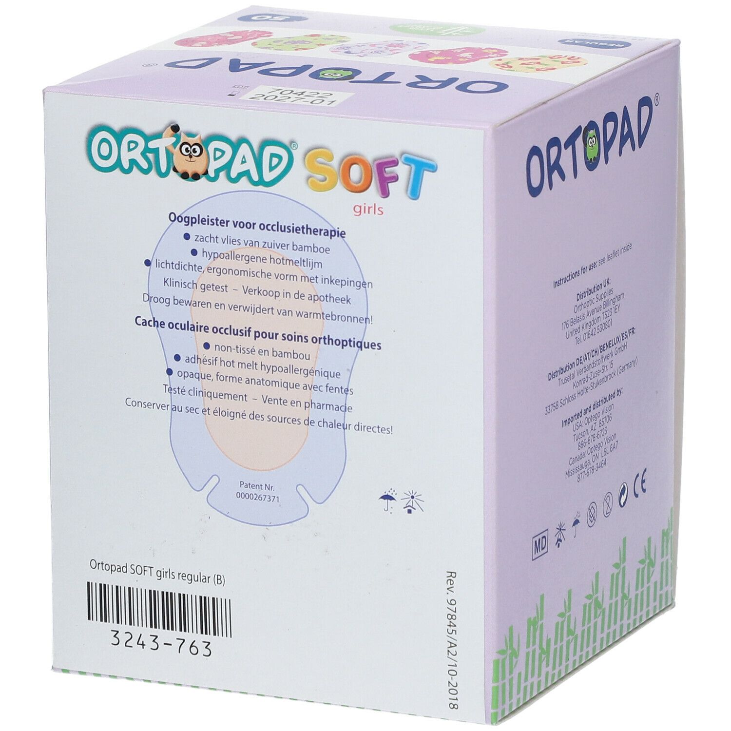 Ortopad Soft Girls Regular 85x59mm