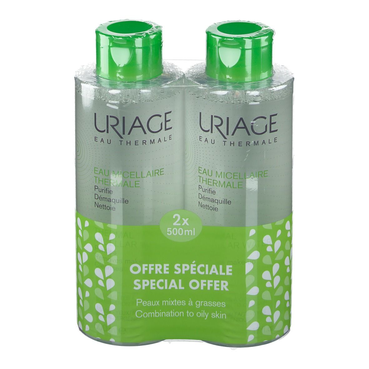 Uriage Eau Micellaire Thermale Peaux Mixtes à Grasses DUO