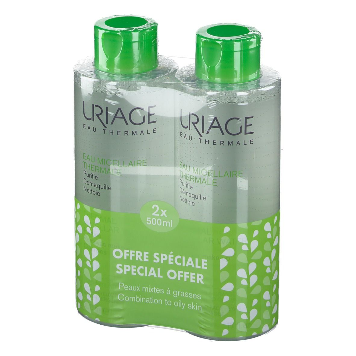 Uriage Eau Micellaire Thermale Peaux Mixtes à Grasses DUO