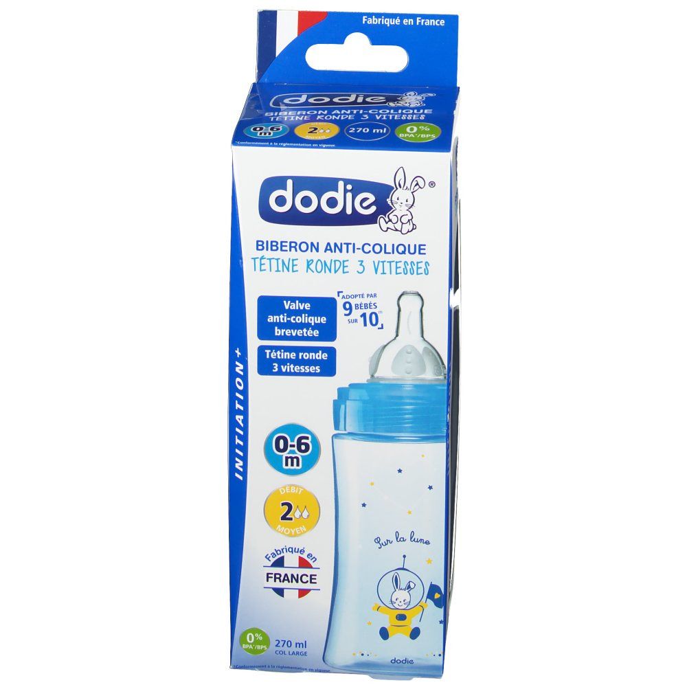 Dodie Zuigfles Initiation+ Blauw Kosmonaut