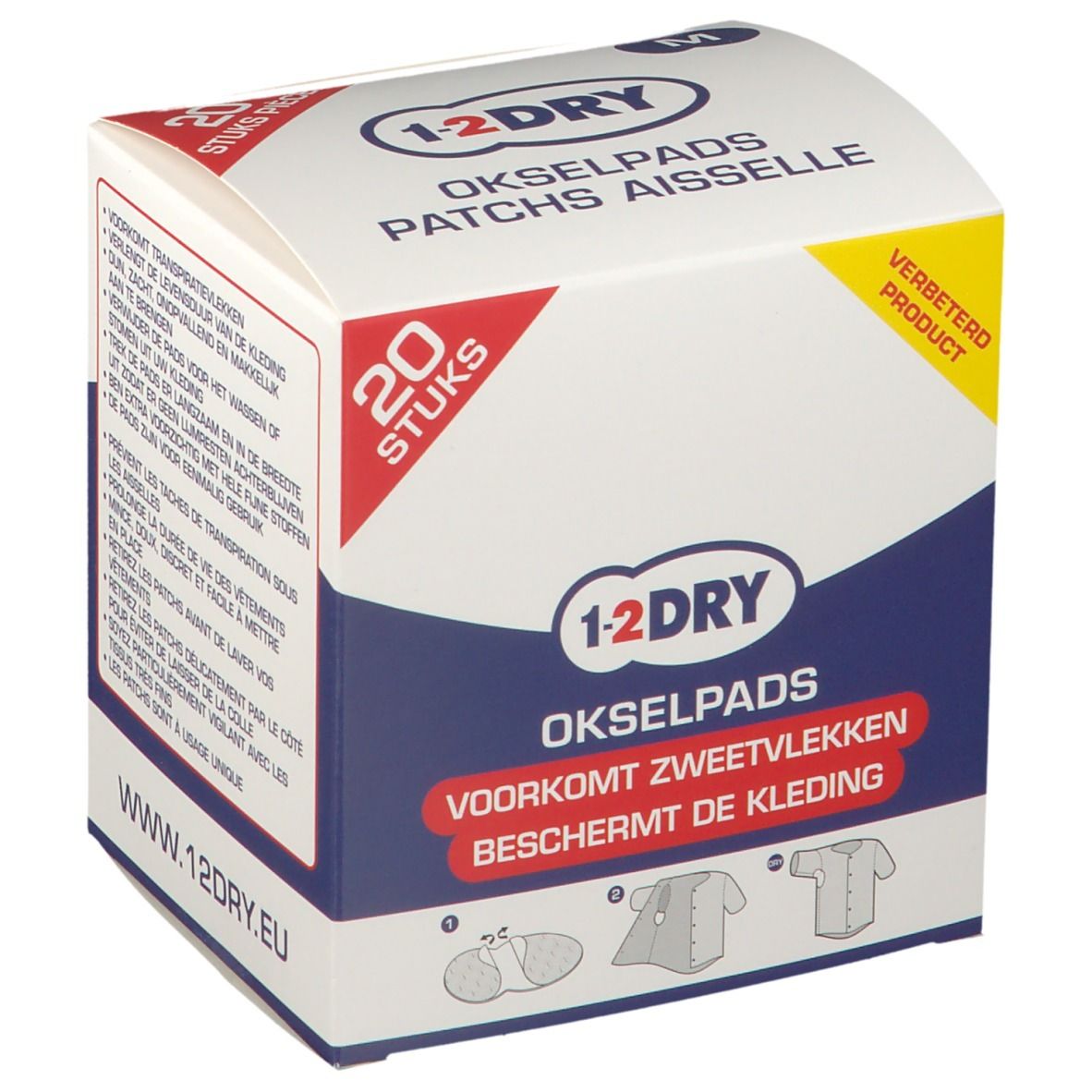 1-2DRY Okselpads Wit Medium