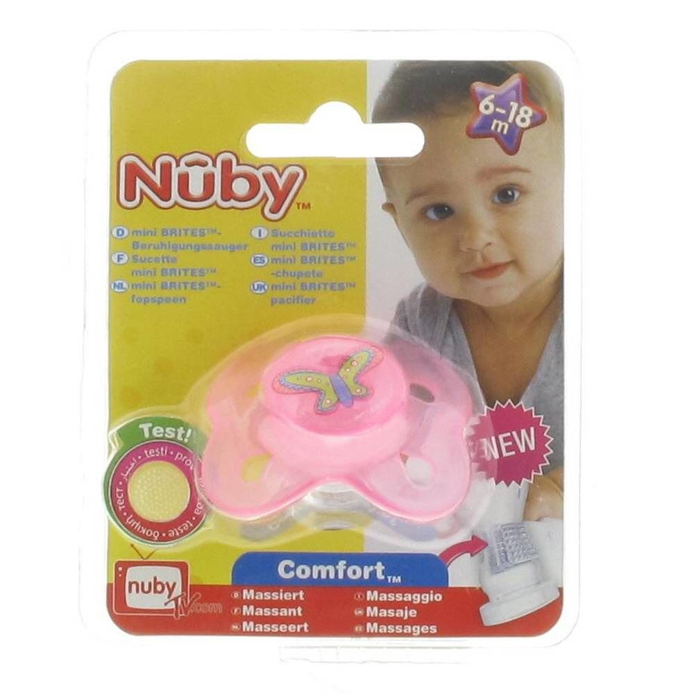 Nuby Sucette Mini Brites Ovale 6-18m