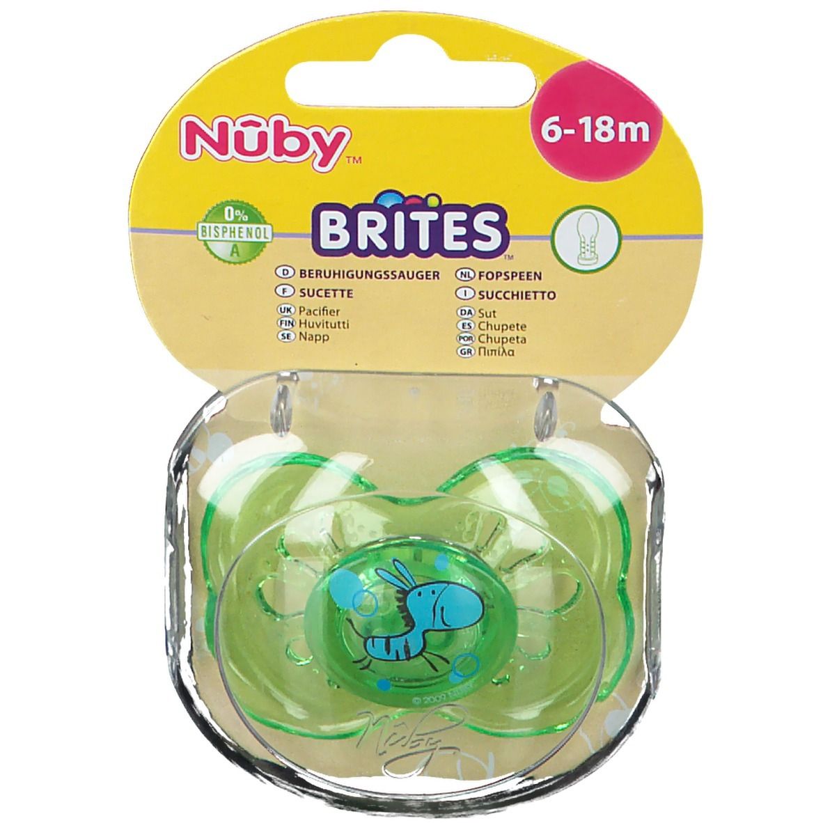 Nûby Pastels Sucette Ovale 6-18 Moins