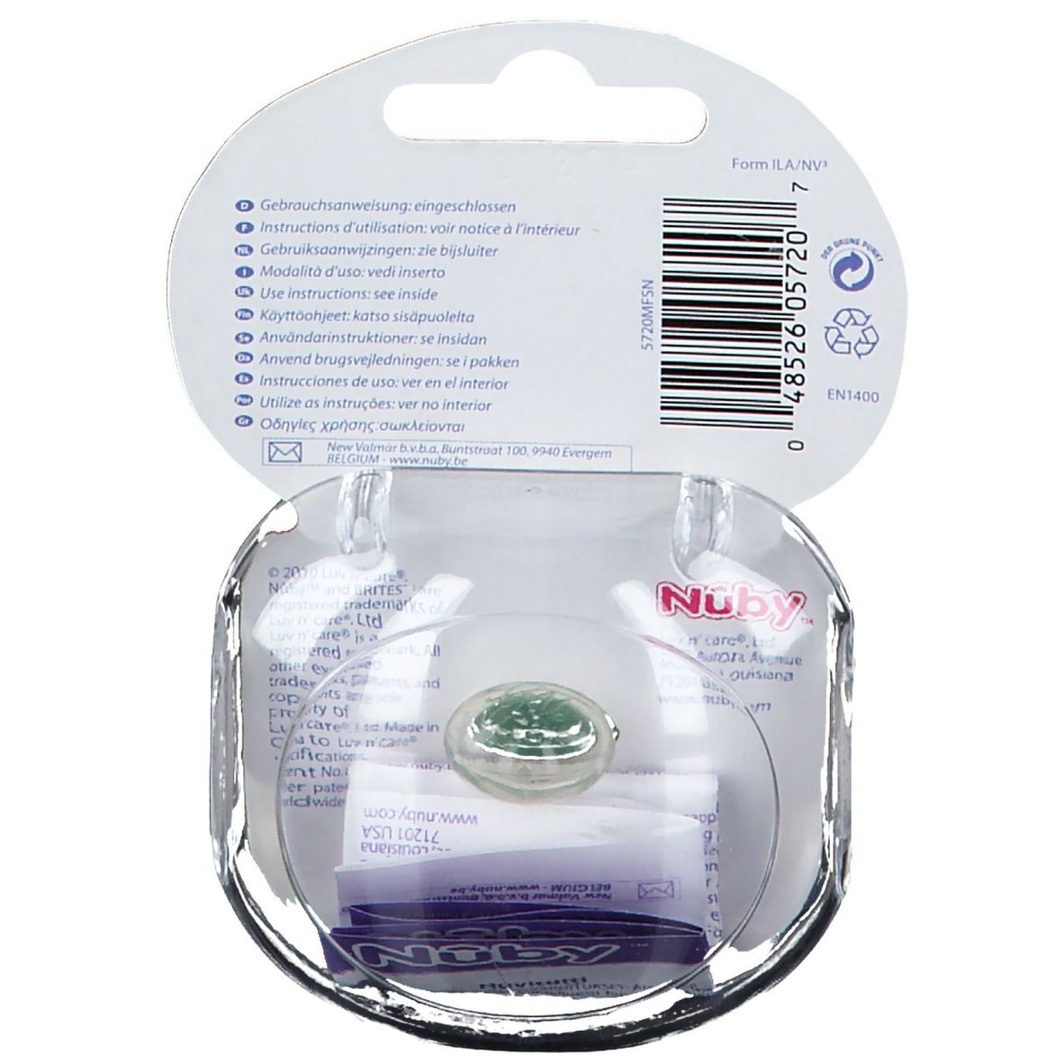 Nûby Pastels Sucette Ovale 6-18 Moins