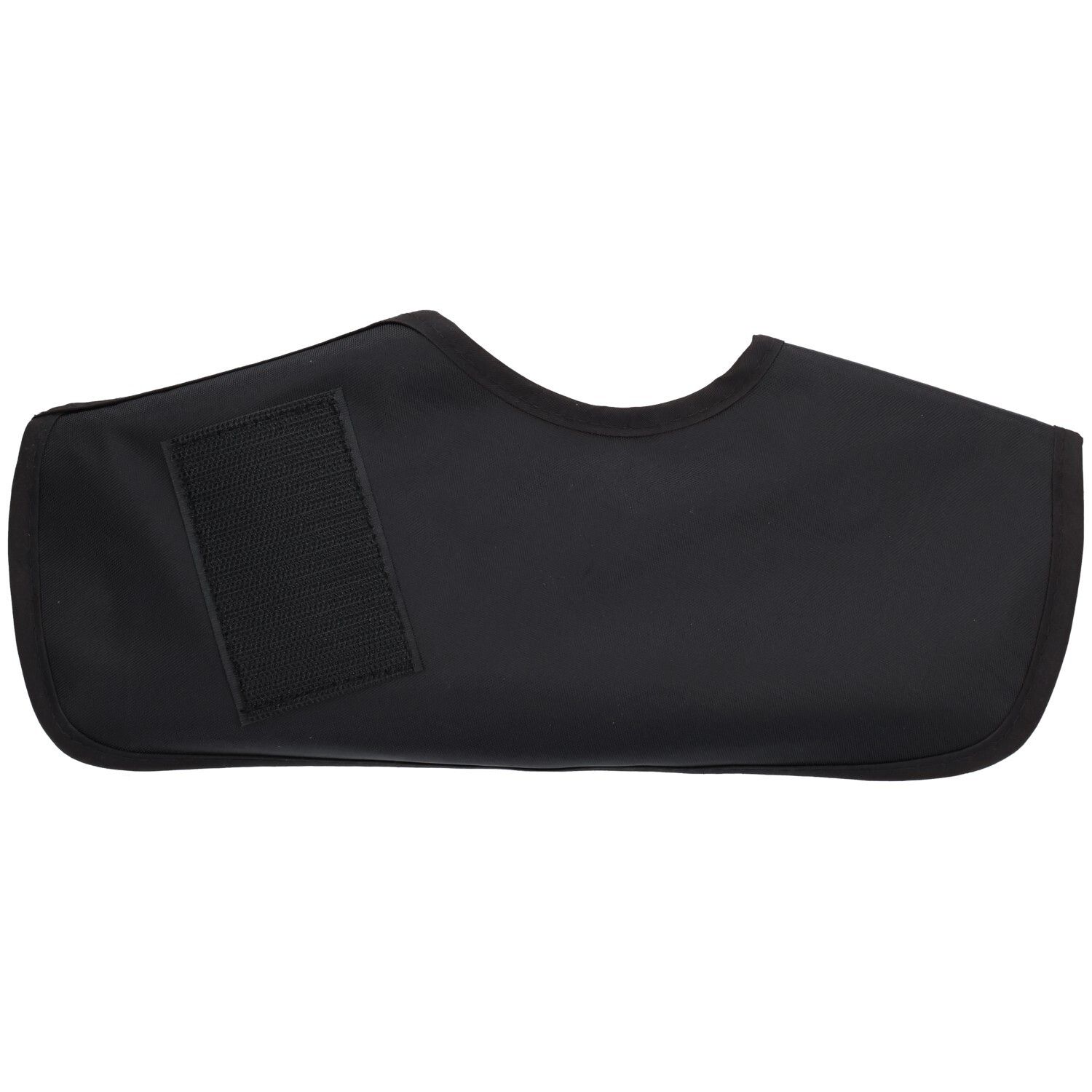 Zwart vervangend kussen voor knie en elleboog. Klittenbandsluiting. Gevormde vorm.