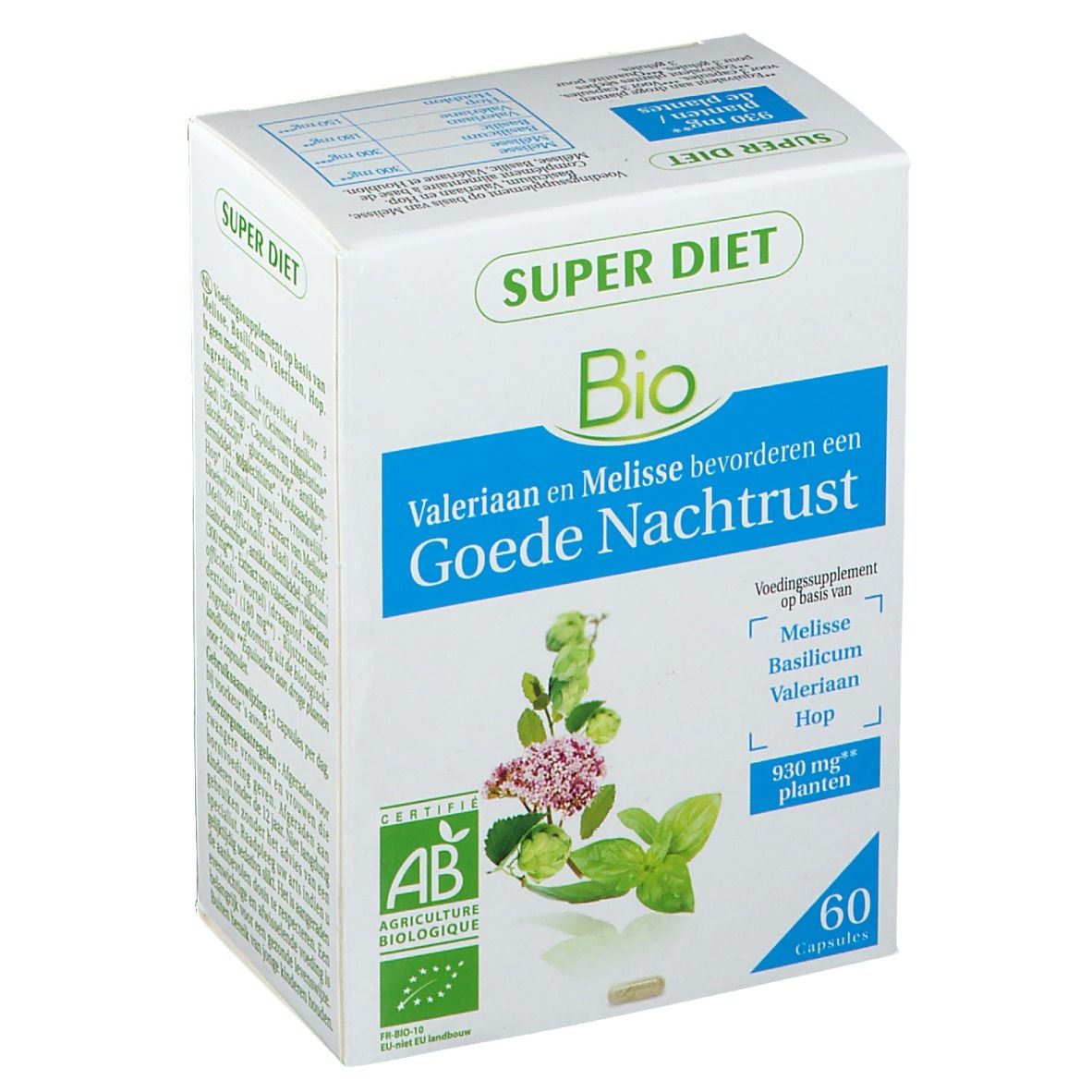 Superdiet Complexe Sommeil Paisible Mélisse - Basilic - Valériane - Houblon Bio