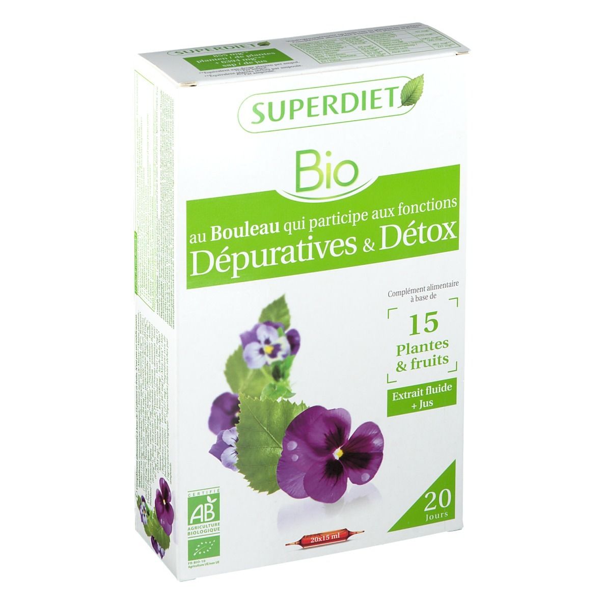 Superdiet Complex Detox 15 Planten en Vruchten Bio