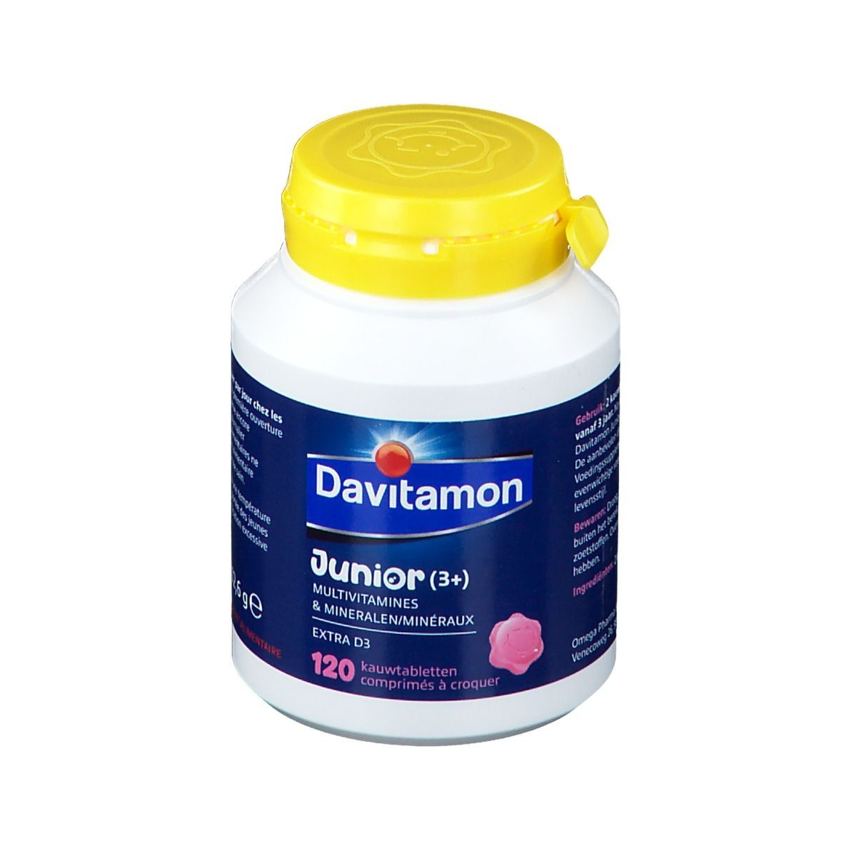 Davitamon Junior Framboos - Multivitamines vanaf 3 Jaar