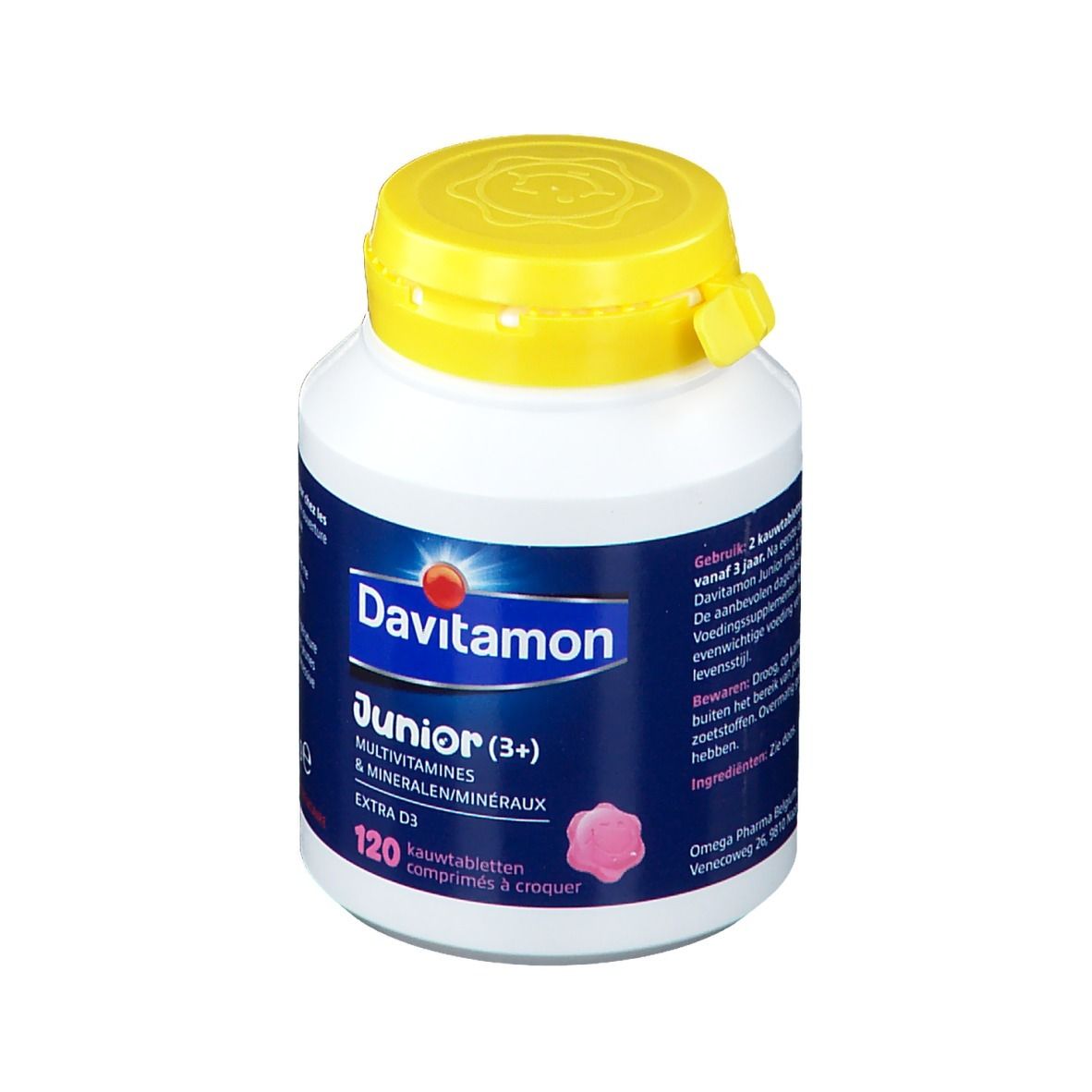 Davitamon Junior Framboise - Multivitamines à Partir de 3 Ans