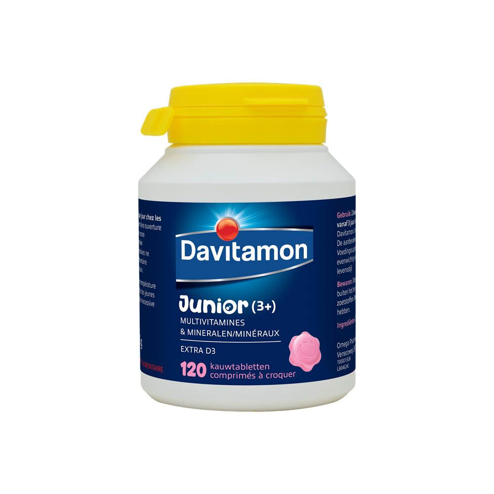 Davitamon Junior Framboos - Multivitamines vanaf 3 Jaar