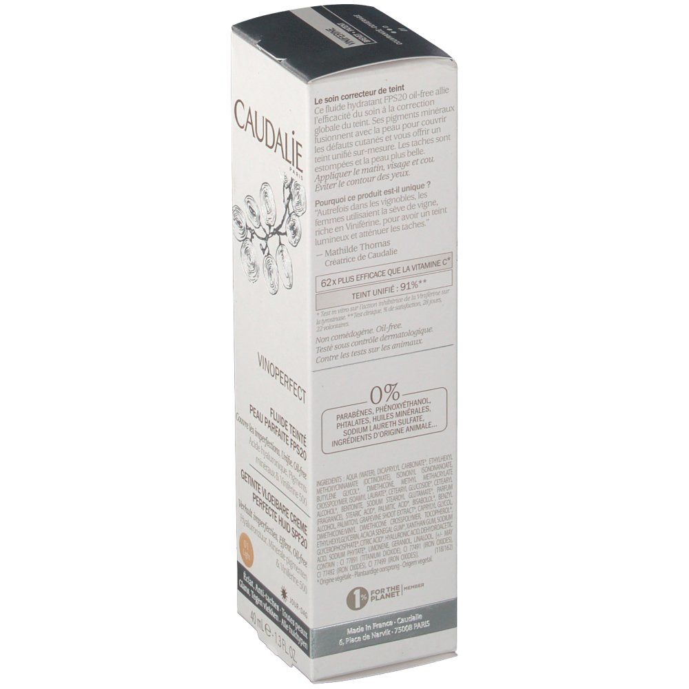 Caudalie Fluide Teindre Peau Parfaite SPF20 Light
