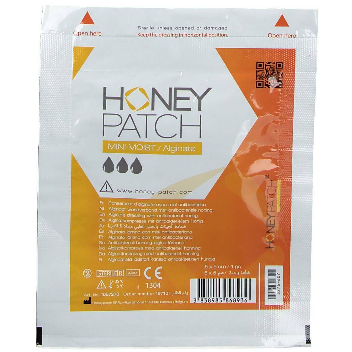 Honeypatch Mini Moist Miel de Séchage 5x5cm