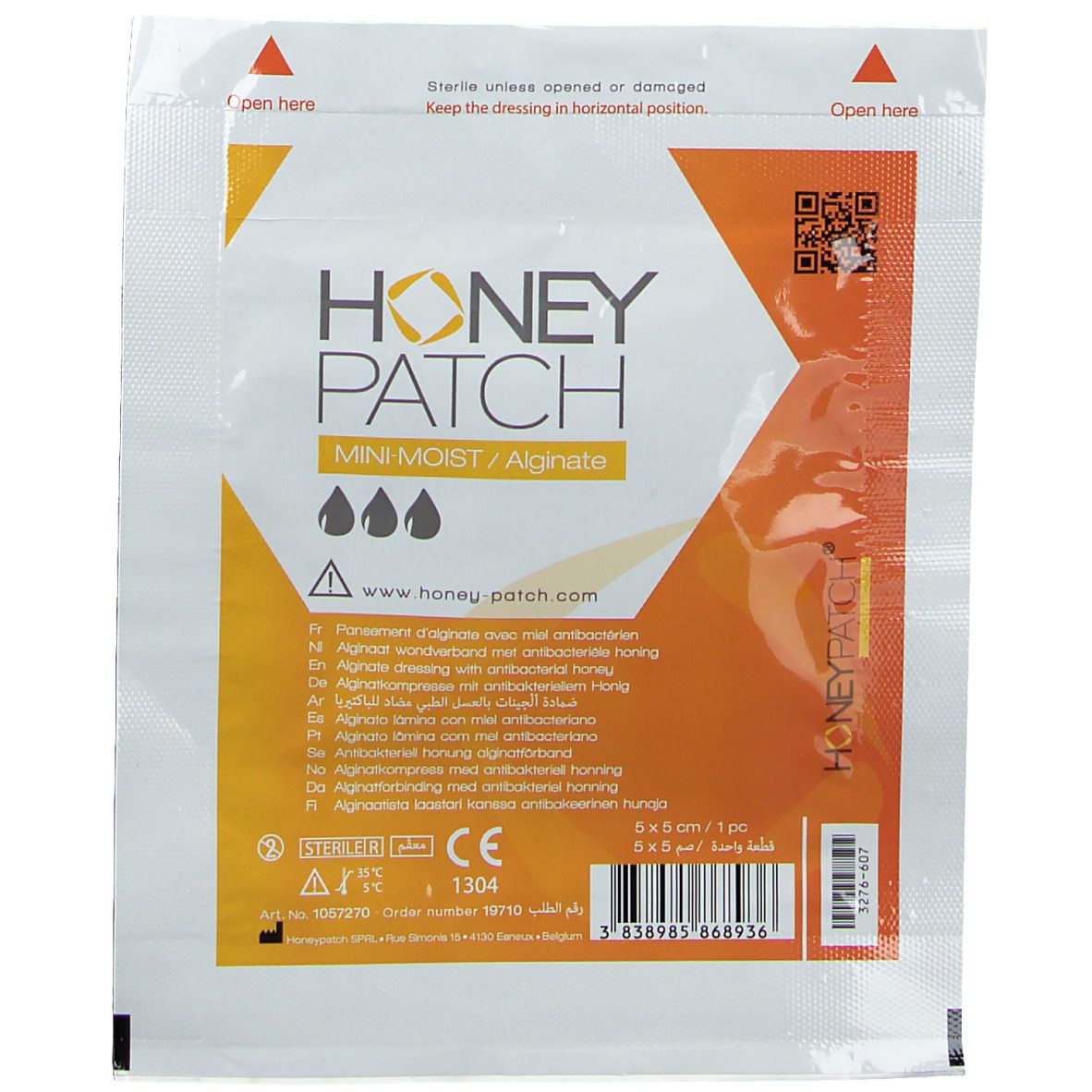 Honeypatch Mini Moist Miel de Séchage 5x5cm