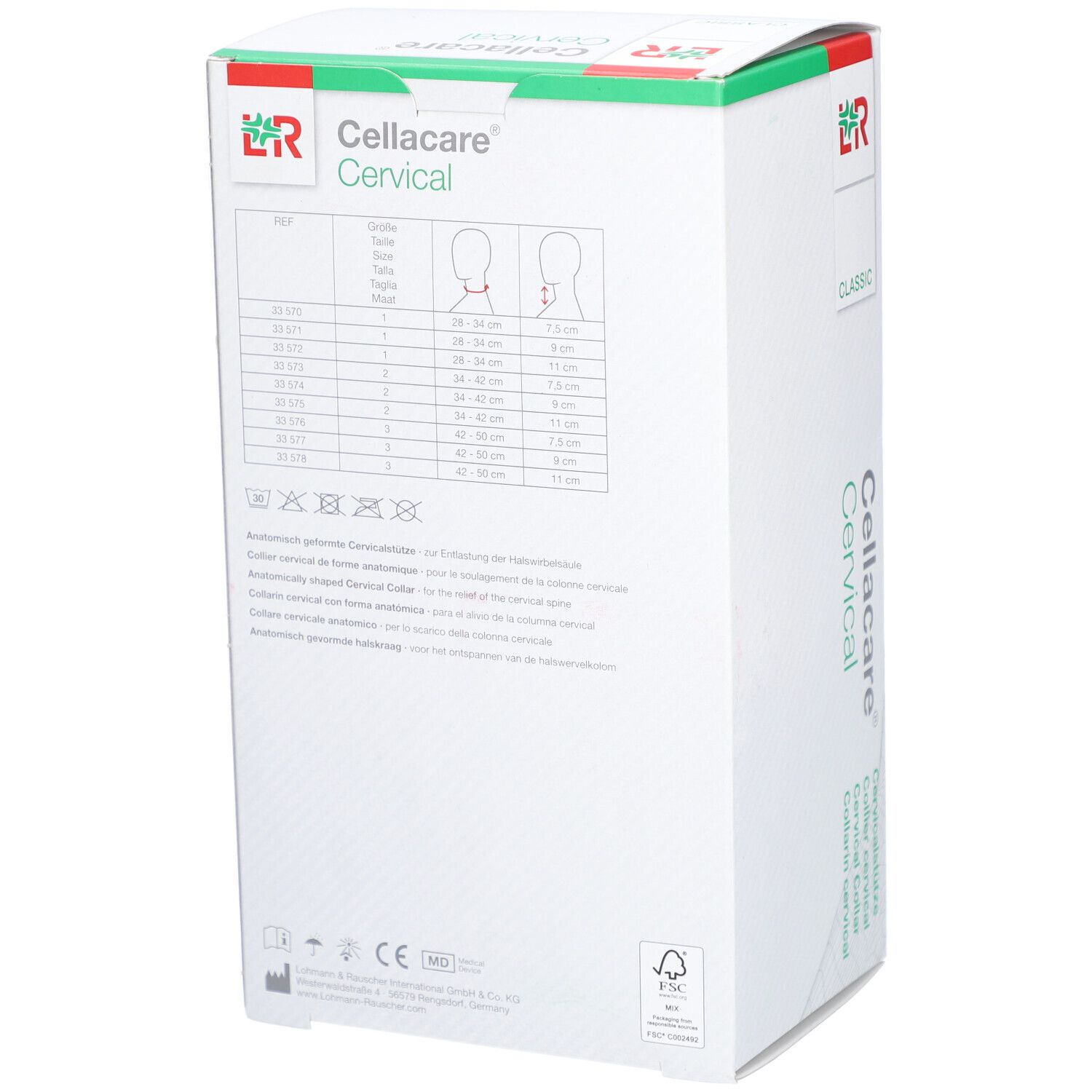 Cellacare Cervical Classic 33573 Halsomvang: 34-42 cm / Kinhoogte 7,5 cm