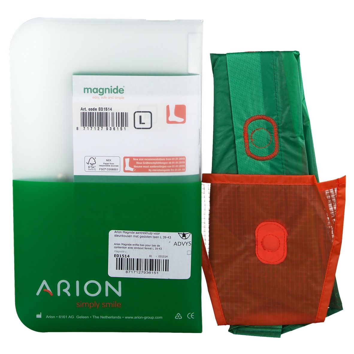 Arion Kousenaantrekhulp Voor Druk- Of Steunkousen Magnide L 41-47 E01514