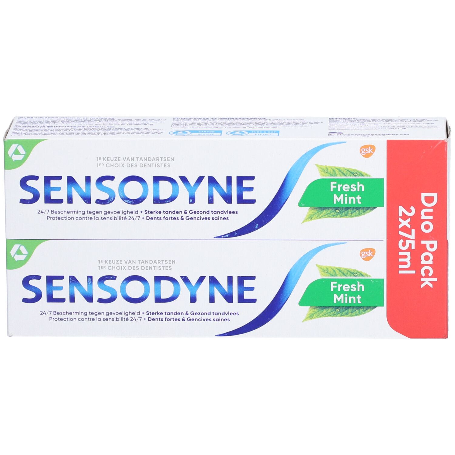 Sensodyne Fresh Mint Tandpasta DUO