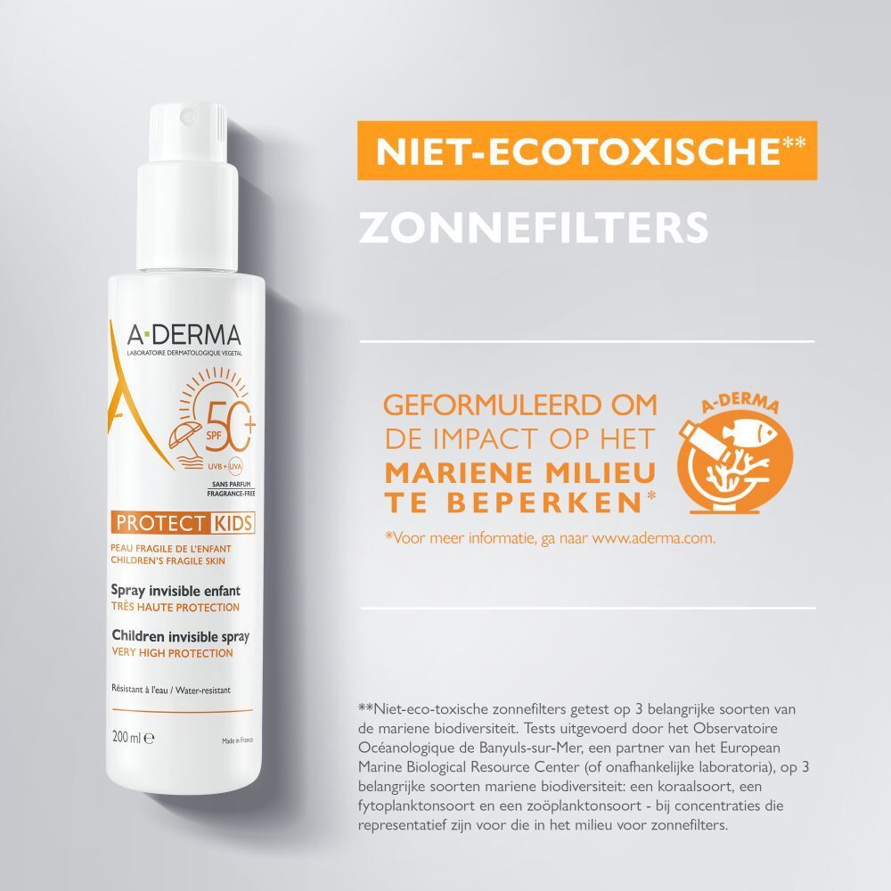 A-Derma Zon Bescherming Spray Kinderen Spf50+