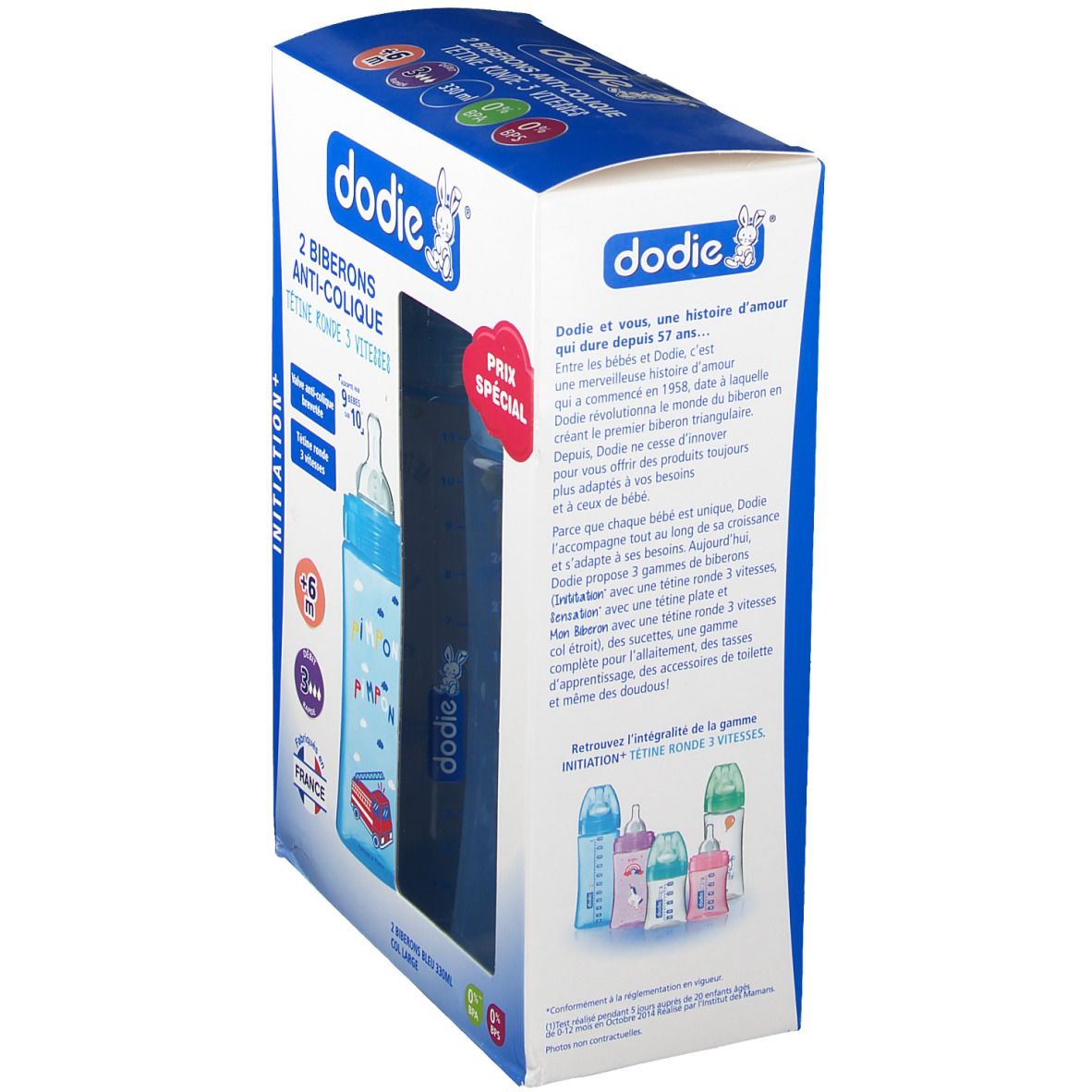 Dodie Biberons Anti-Coliqe Pompiers 6 Moins+