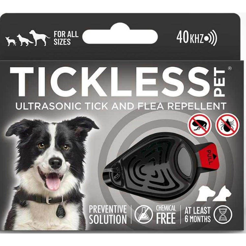 Tickless Ultrasone Verjager Teek/Vlo Zwart