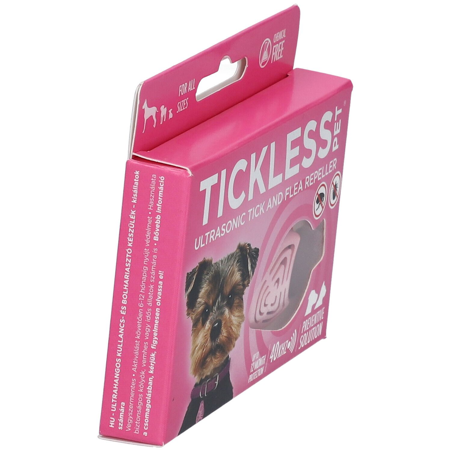 Tickless Ultrasone Verjager Teek/Vlo Roze