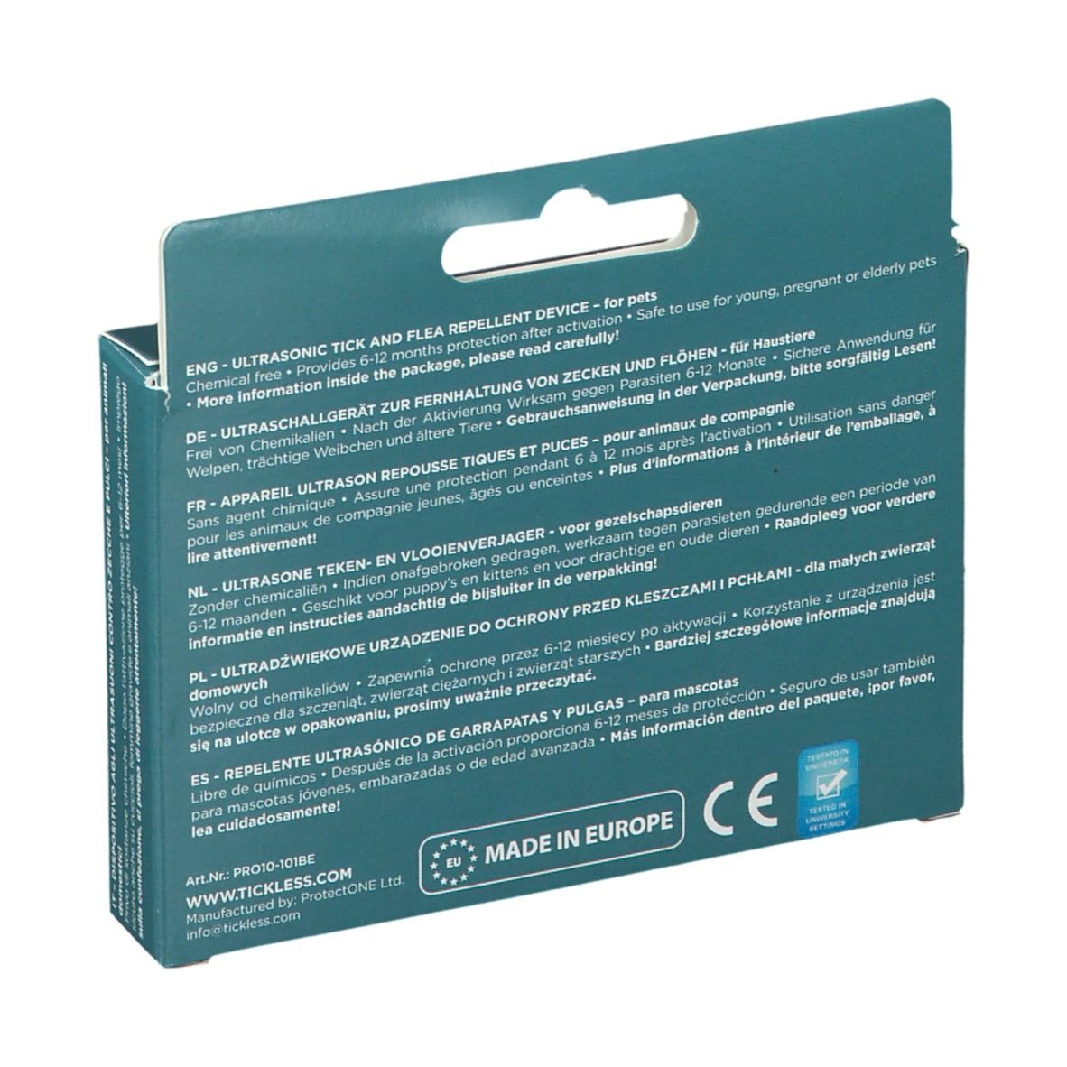 Tickless Ultrasone Verjager Teek/Vlo Beige