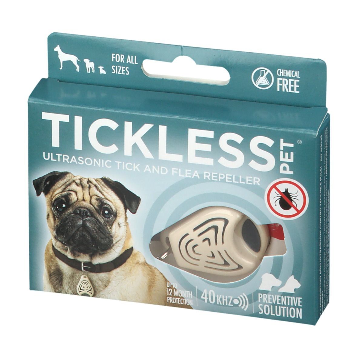 Tickless Ultrasone Verjager Teek/Vlo Beige