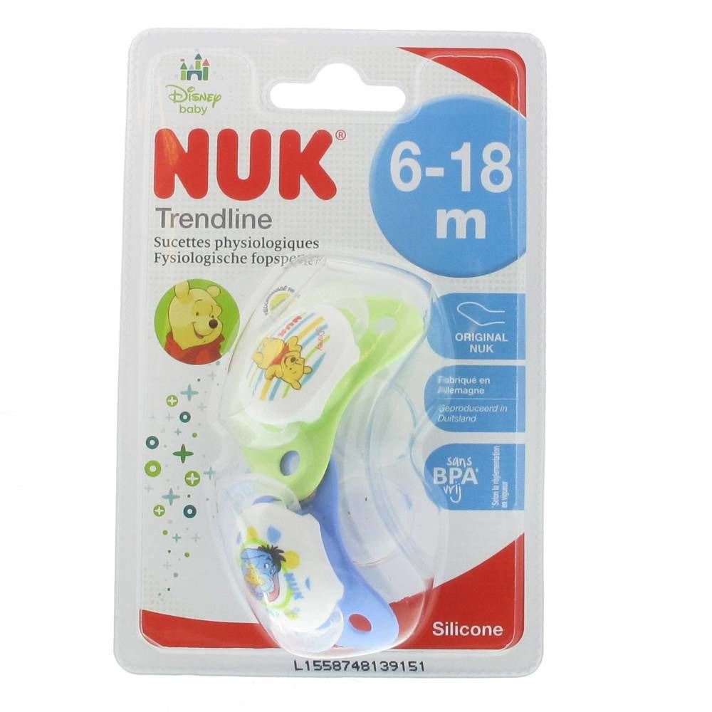 NUK Sucette Duo Winnie TP 6-18M