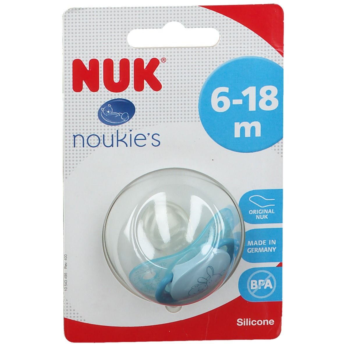 Nuk Sucette Trendline Bleue Claire 6-18 Mois
