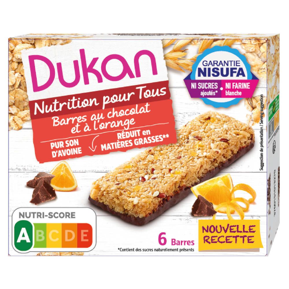 Dukan Barre Orange + Glaçage au Chocolat