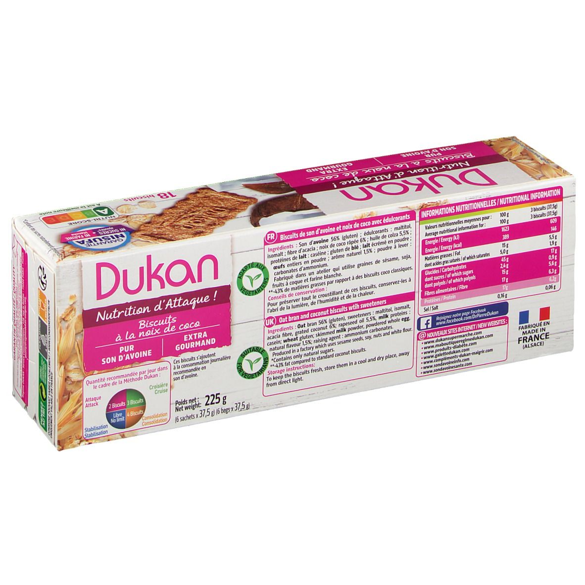 Dukan Haverzemelen Cookies met Cocosmaak