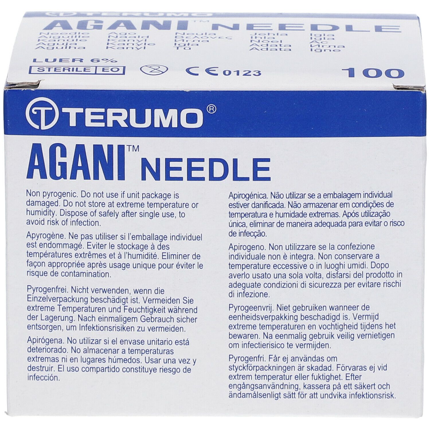 Terumo Agani Aiguille Jetable 18gx1 1/2 rb 1,2x40