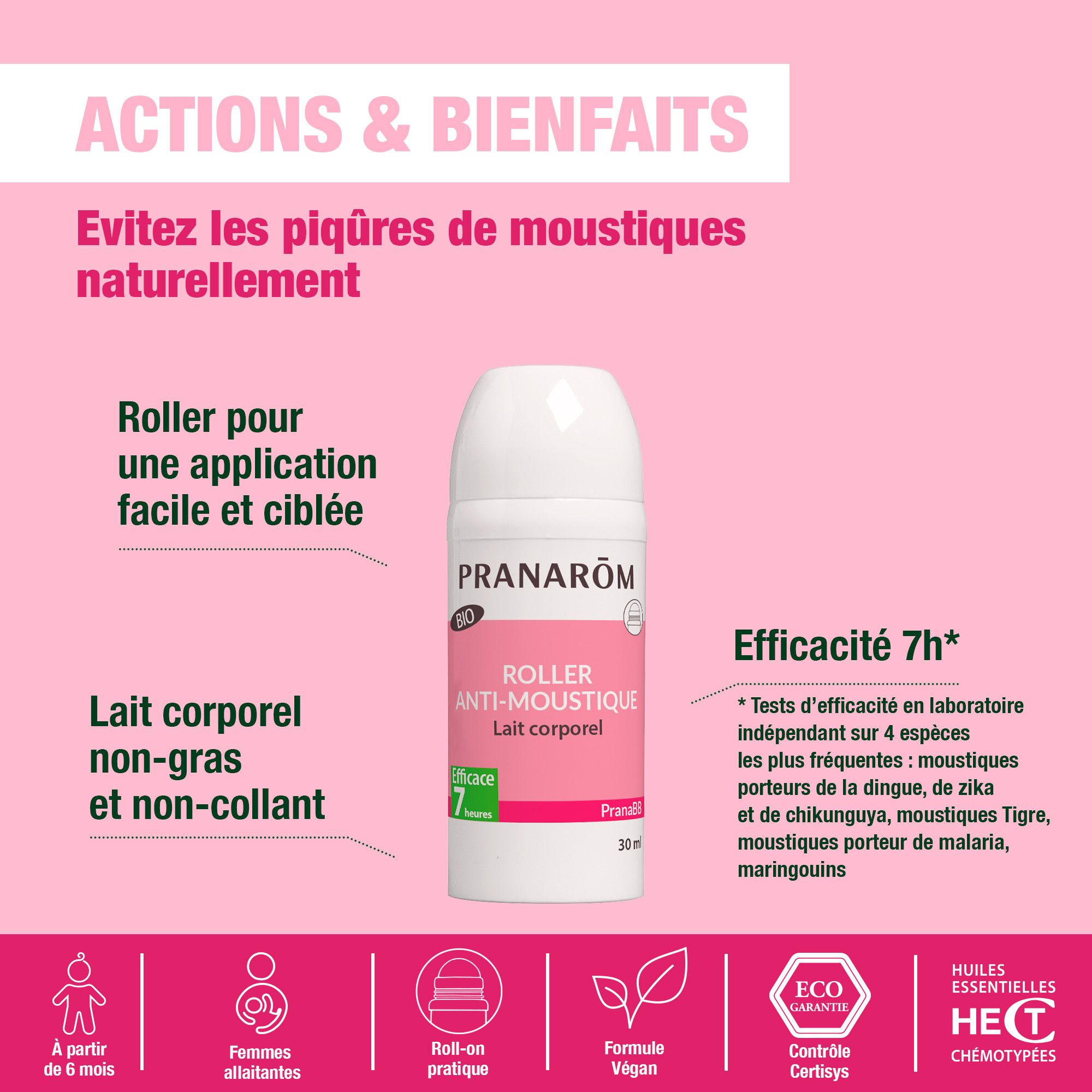 Pranarôm PranaBB Anti-Moustiques Roller Bio