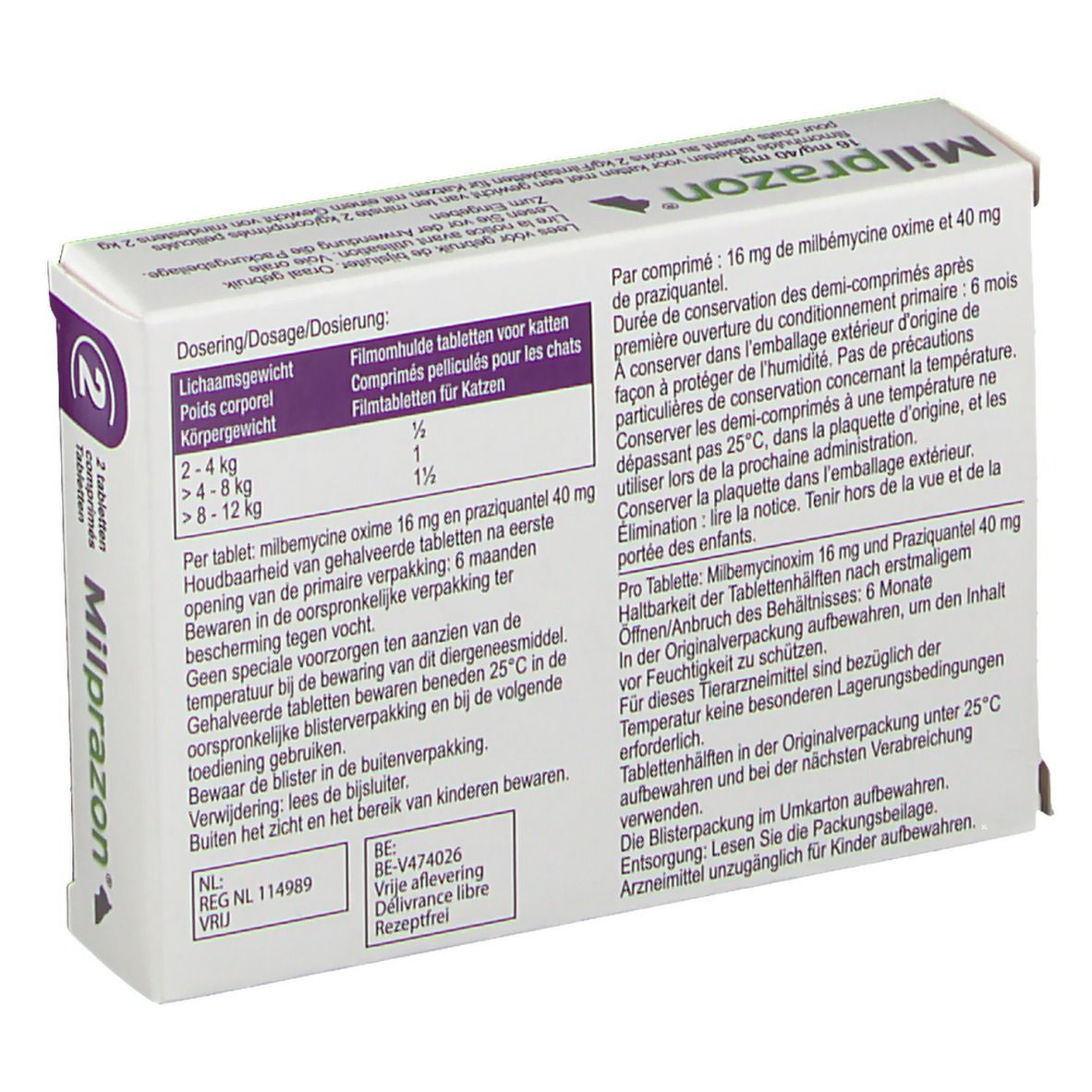 Milprazon 16mg/40mg Chat >2kg