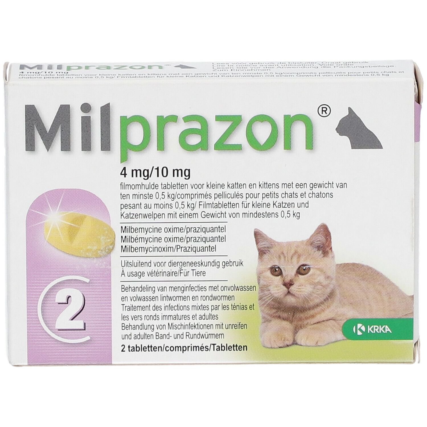 Milprazon 4mg/10mg Chat >0,5kg