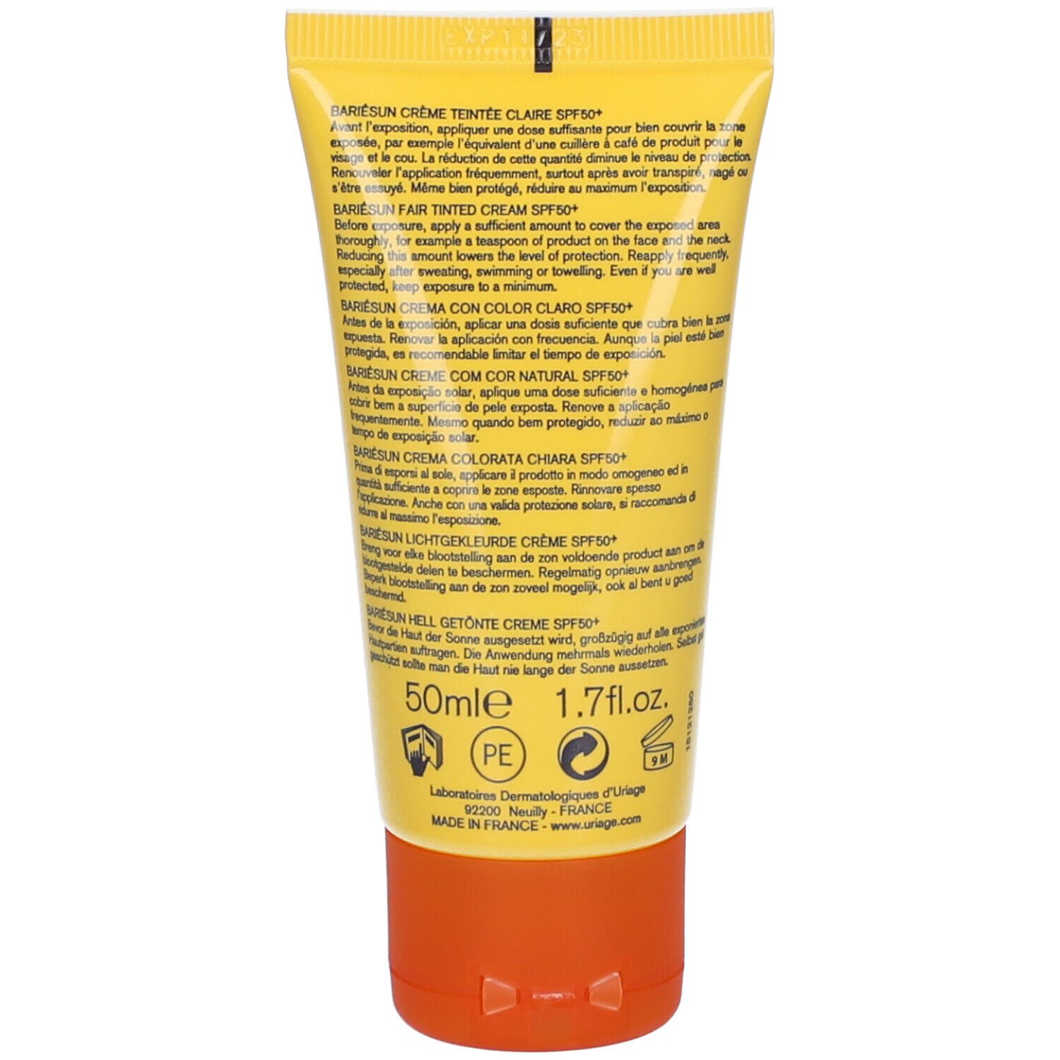 Uriage Bariésun Crème Teintée Claire SPF50+
