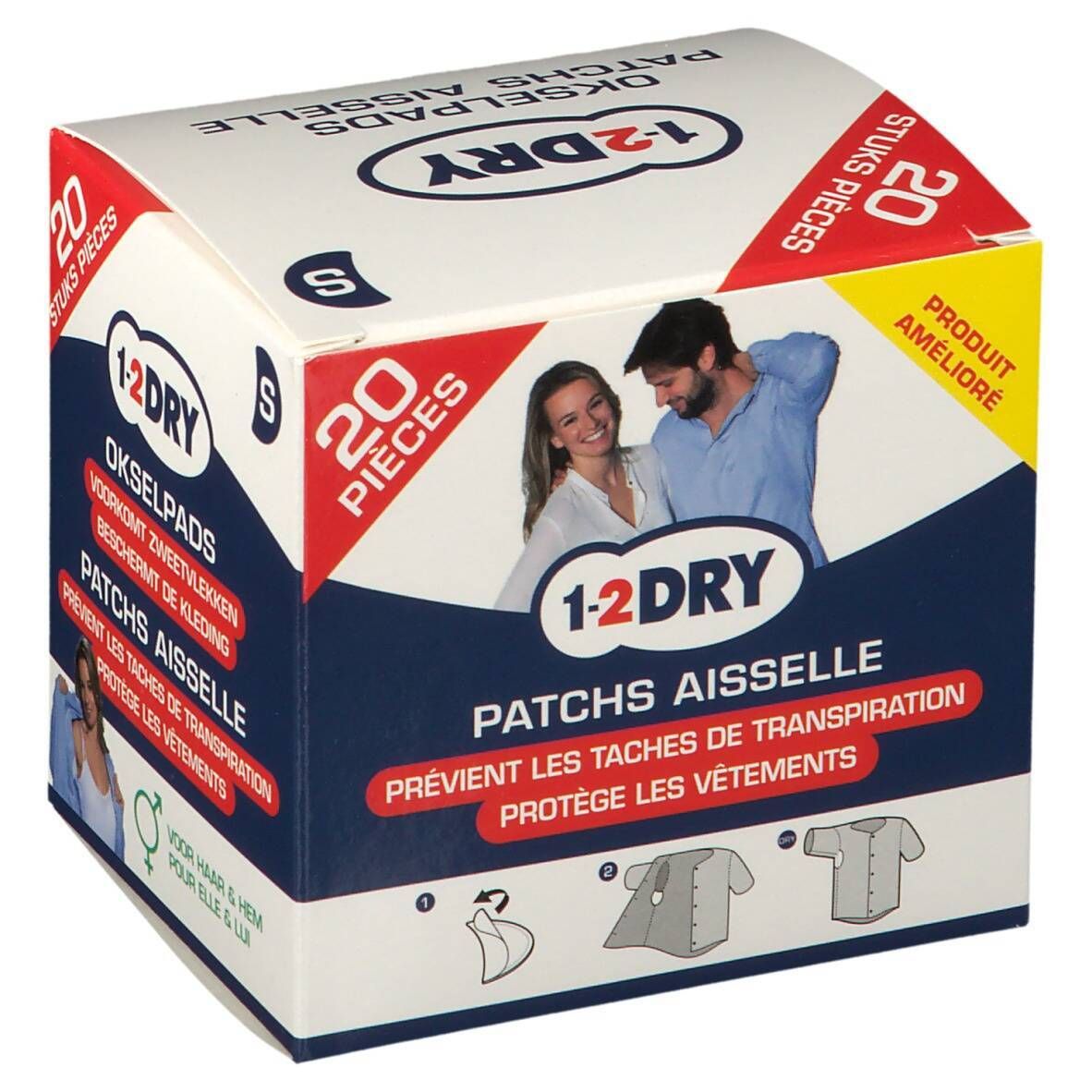 1-2DRY Okselpads Wit Small