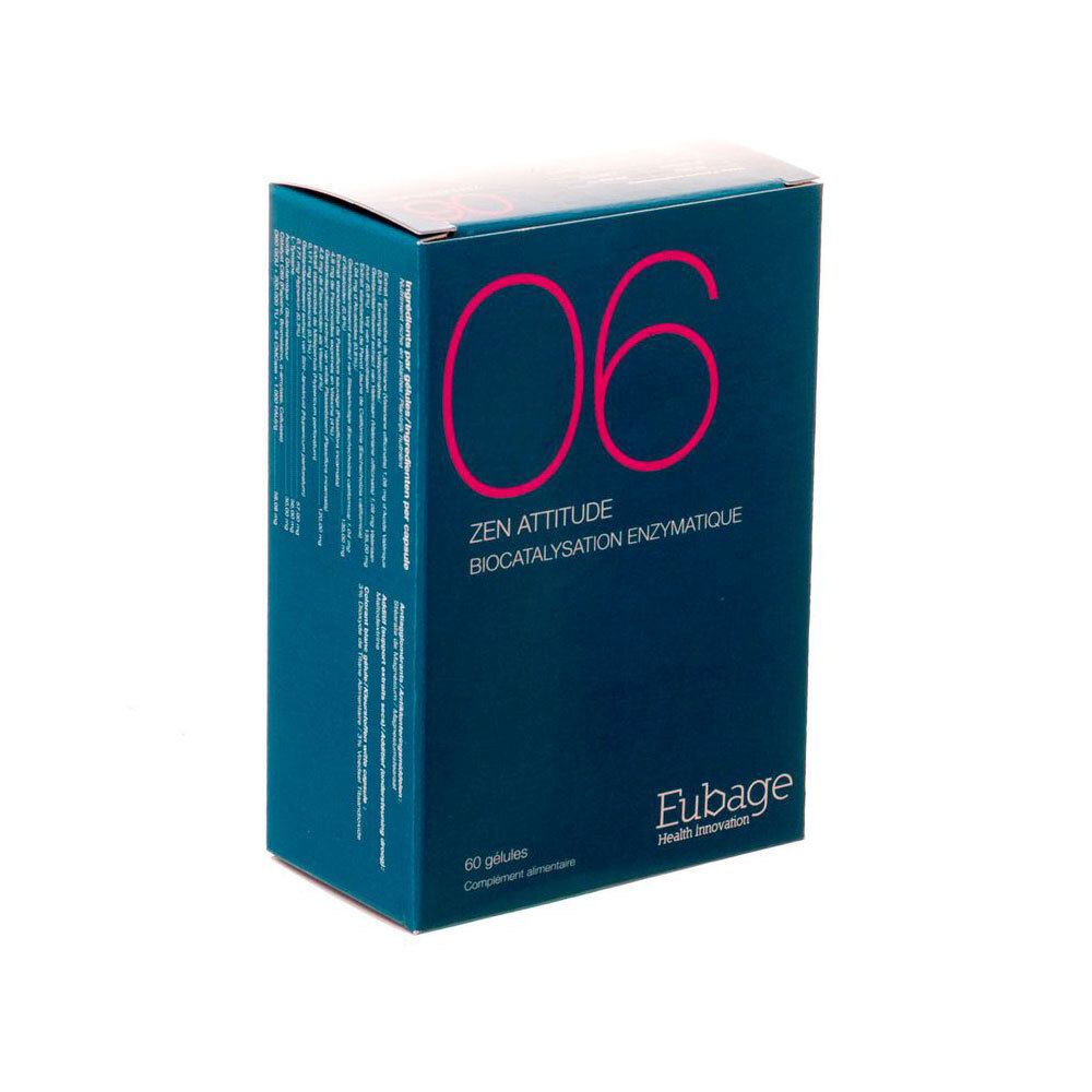 Emballage Eubage Zen Attitude N°6, Biocatalyse Enzymatique, 60 gélules.