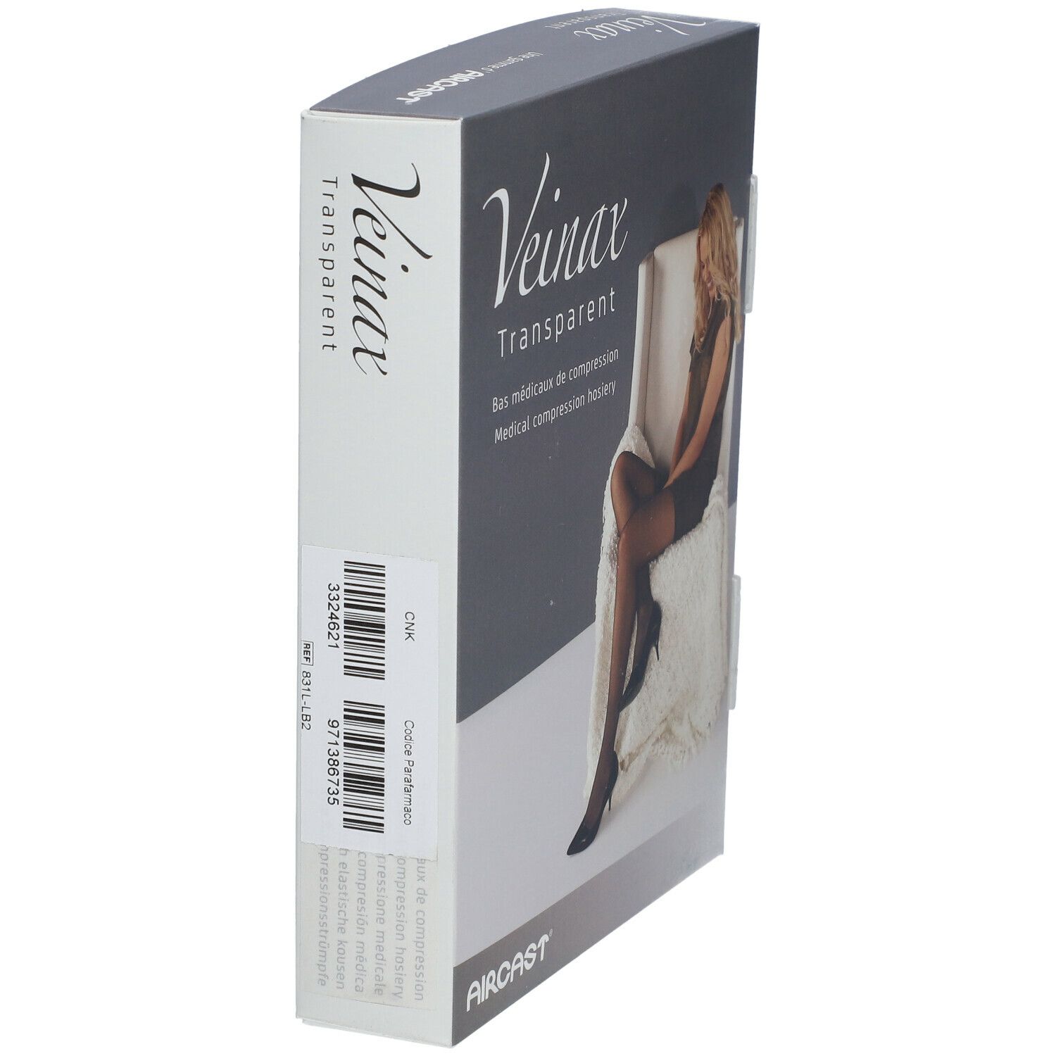 Veinax Bas Genou Transparent Beige Clair Classe 2 Taille 2